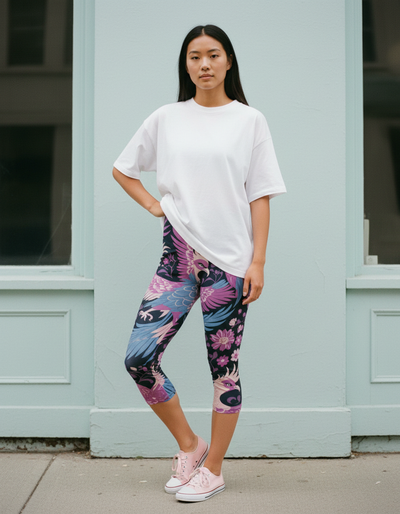 Burnished Lilac Ember Capri Leggings capri leggings