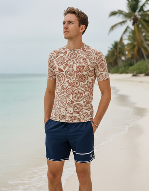 Men's Burnt Sienna men's short-sleeve rashguards