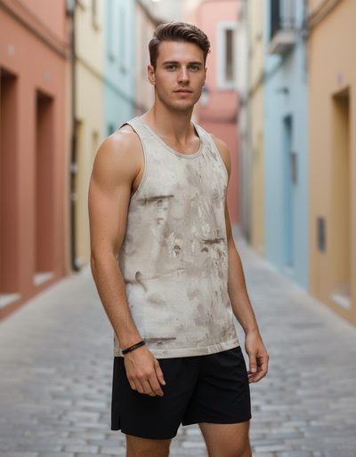 Men's White Onyx Nebula Tank Top tank top