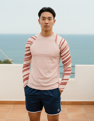 Men's Millennial Pink Sway men's short-sleeve rashguards