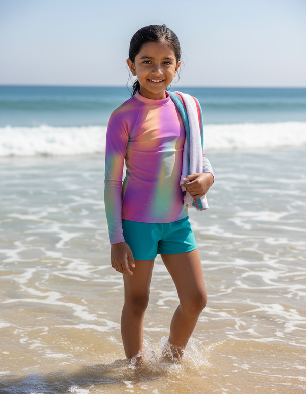 Kids Holographic Rash Guard