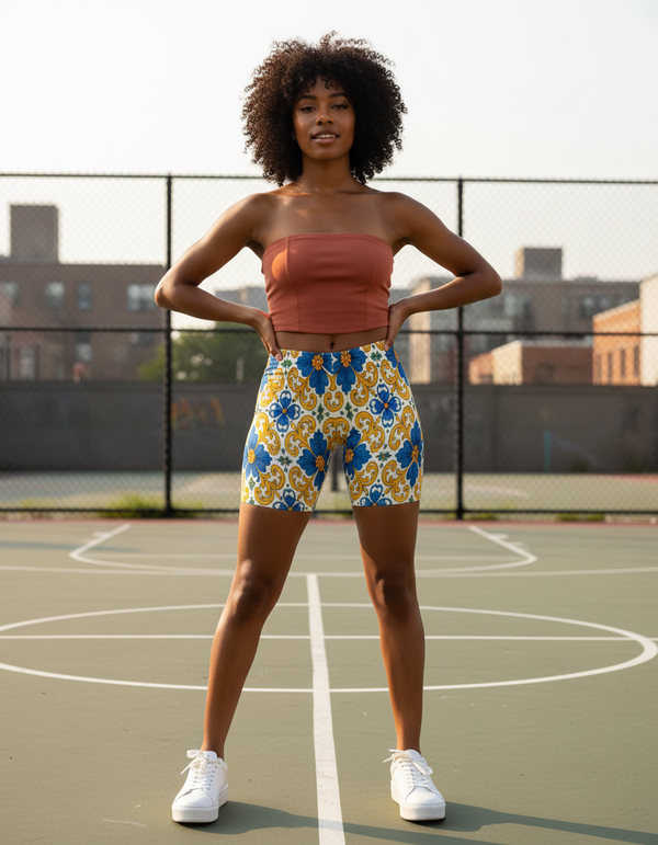 Women's Sicilian Maiolica Short Shorts