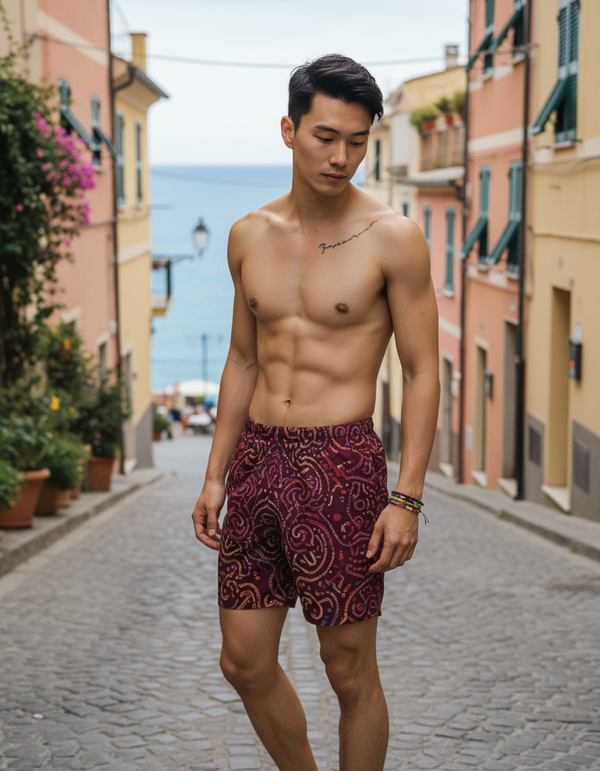 Men's Bandhani Swim Trunks