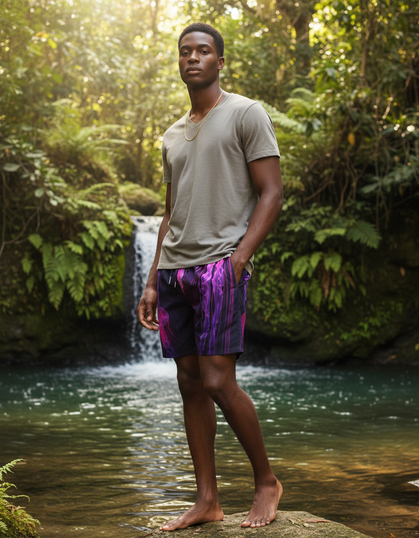 Abyssal Drift Jellyfish Men's Swim Trunks