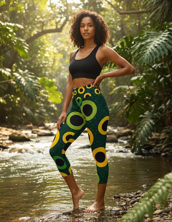 Nebula Capri Yoga Leggings Capri Yoga Leggings — Dripper
