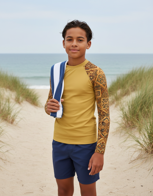 Amber Haze Helix Youth Rash Guard Youth Rash Guard — Dripper