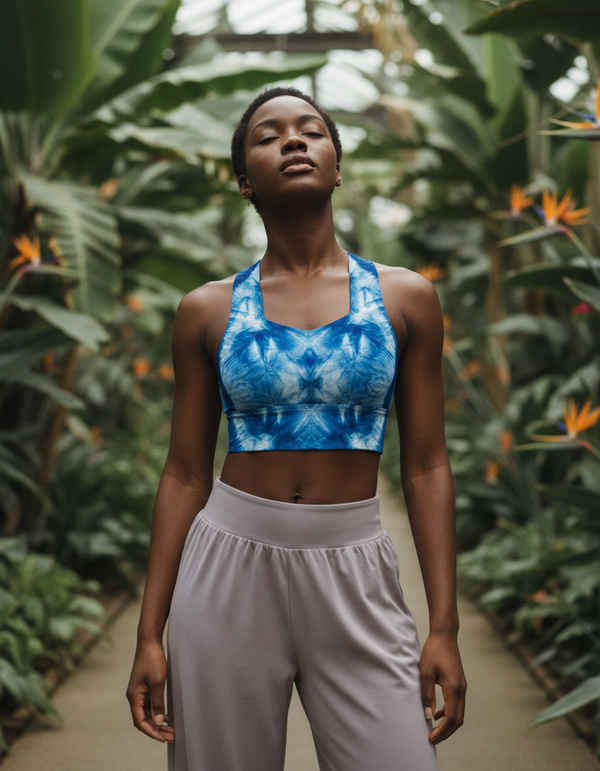 Shibori Collection longline sports bras