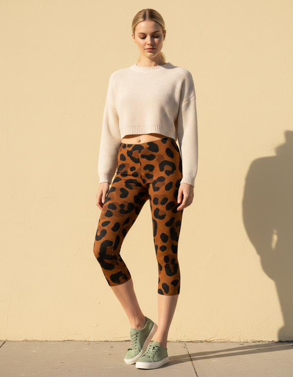 Feline capri leggings