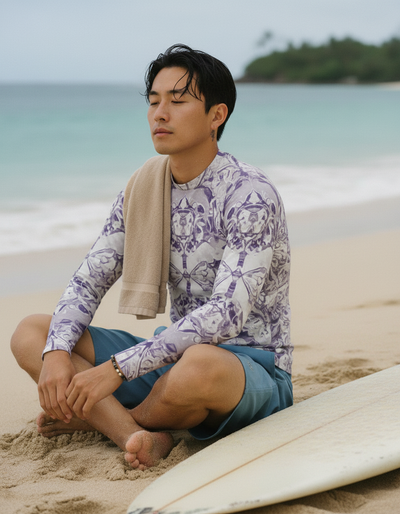 Men's Burnished Lilac Burst rash guard