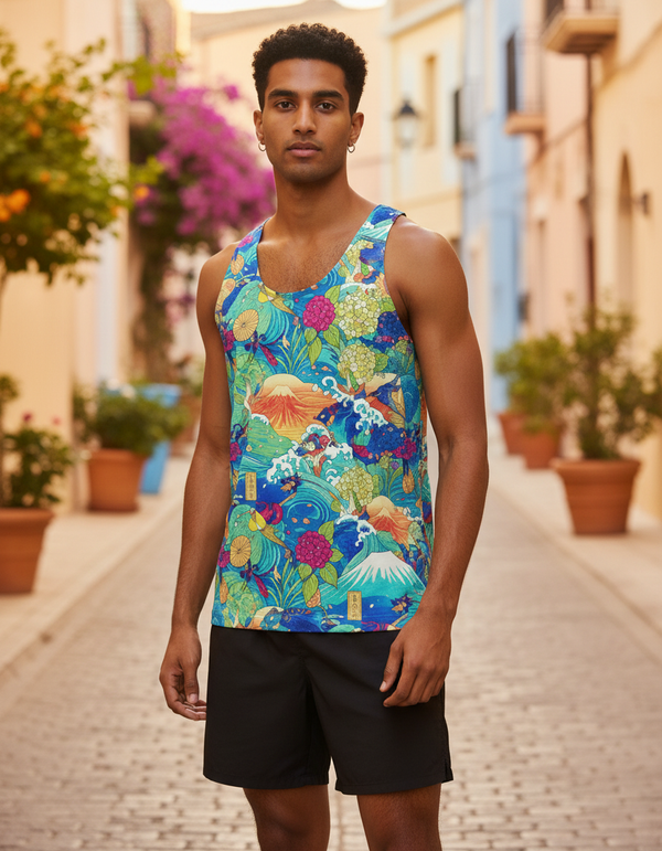 Men's Sakura tank tops