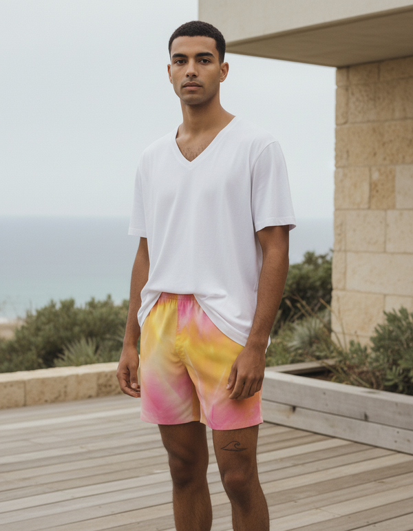 Men's Ice-Dye Swim Trunks