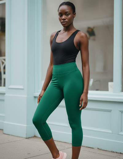 Runway Emerald Capri Yoga Leggings capri yoga leggings