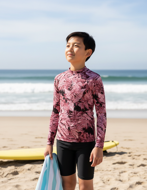 Millennial Pink Verdant Youth Rash Guard Youth Rash Guard — Dripper