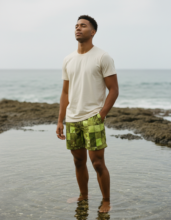 Men's Mosaic Tile Swim Trunks