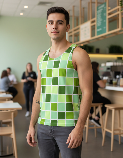 Men's Runway Chartreuse Prism Tank Top tank top