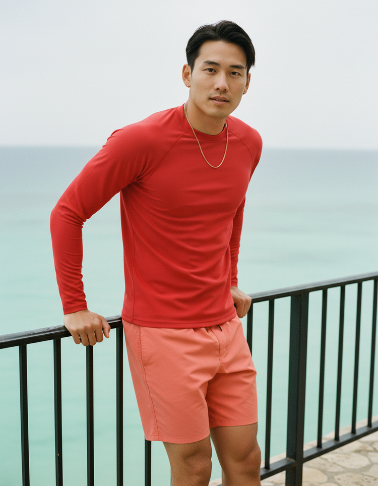 Ferrari Red Rash Guard Men's Rashguard — Dripper
