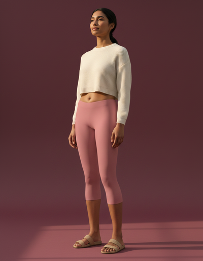 Tea Rose Capri Leggings capri leggings
