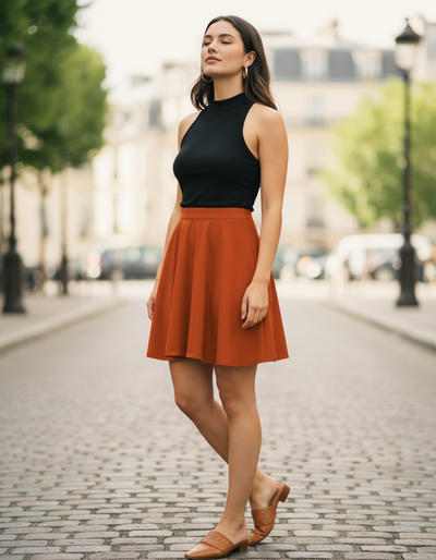 Rust Skater Skirt skater skirt