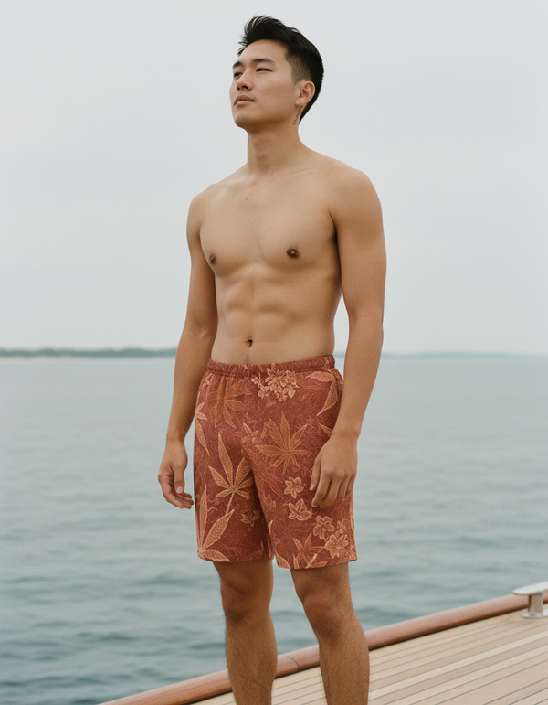 Men's Japanese Asanoha Swim Trunks