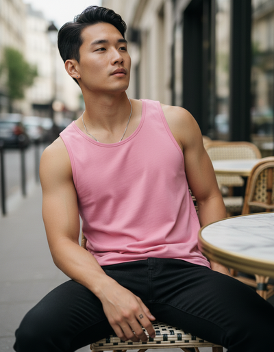 Men's Candy Pink Tank Top tank top