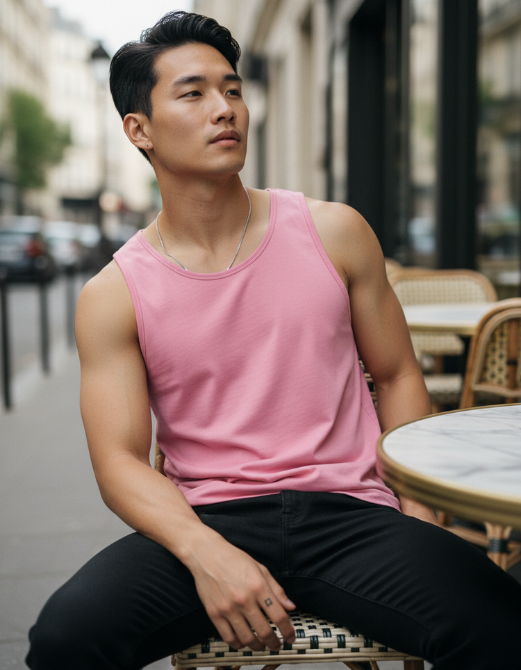 Candy Pink Tank Top Men's Tank Top — Dripper