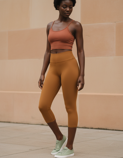 Copper Capri Yoga Leggings capri yoga leggings