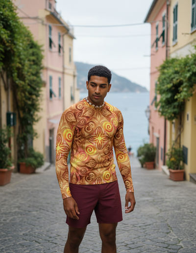 Men's Coffee Bean Prism rash guard