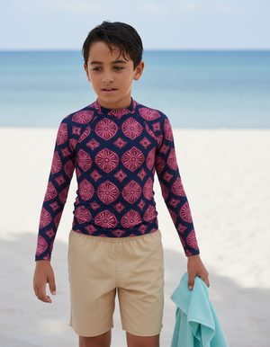 Youth Electric Fuchsia Yuki youth rashguards