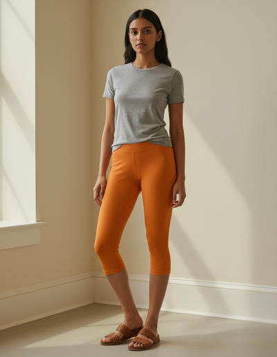 Hermès Orange Capri Leggings capri leggings