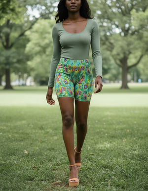 Women's Peacock Short Shorts