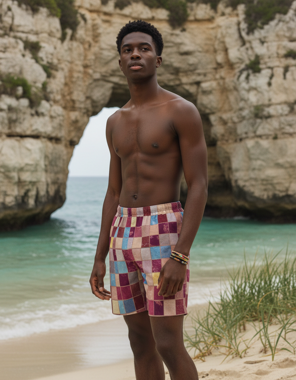 Men's Mosaic Tile Swim Trunks