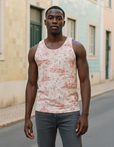 Men's Coral Cerulean Tank Top tank top