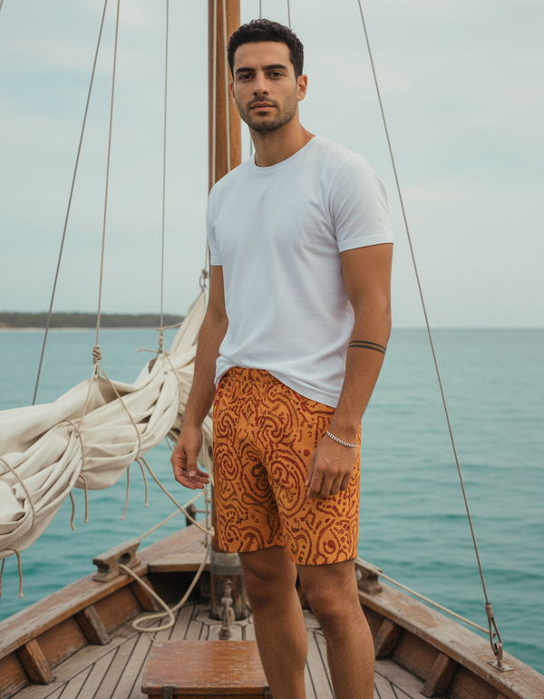 Men's Bandhani Swim Trunks