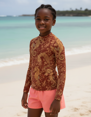 Kids Muskmelon Triton kids rashguards