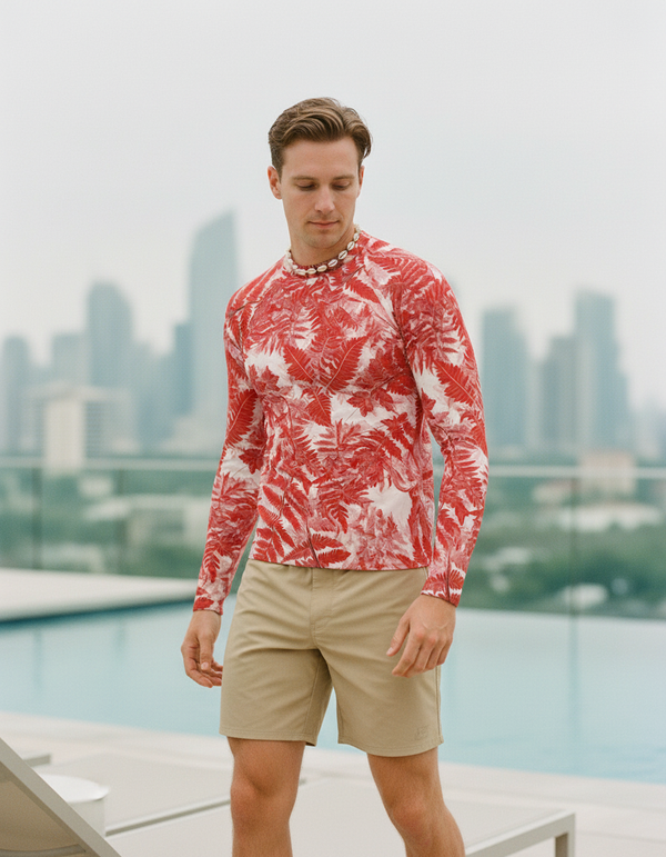 Rashguard in Fiery Red Verdant