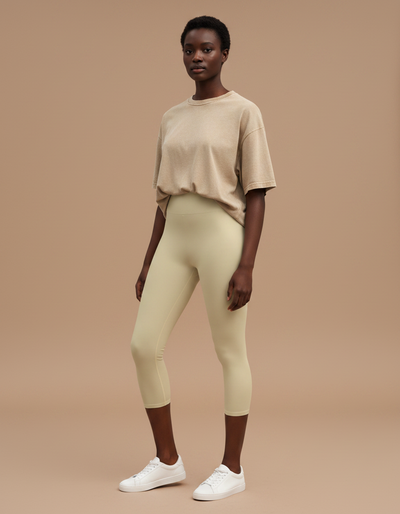 Raw Silk Capri Yoga Leggings capri yoga leggings
