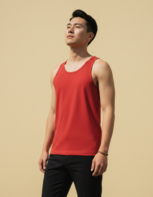 Fiery Red Fern Tank Top Men's Tank Top — Dripper