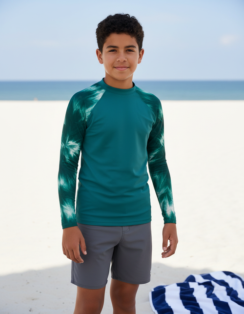 Alexandrite Glacier Youth Rash Guard Youth Rash Guard — Dripper