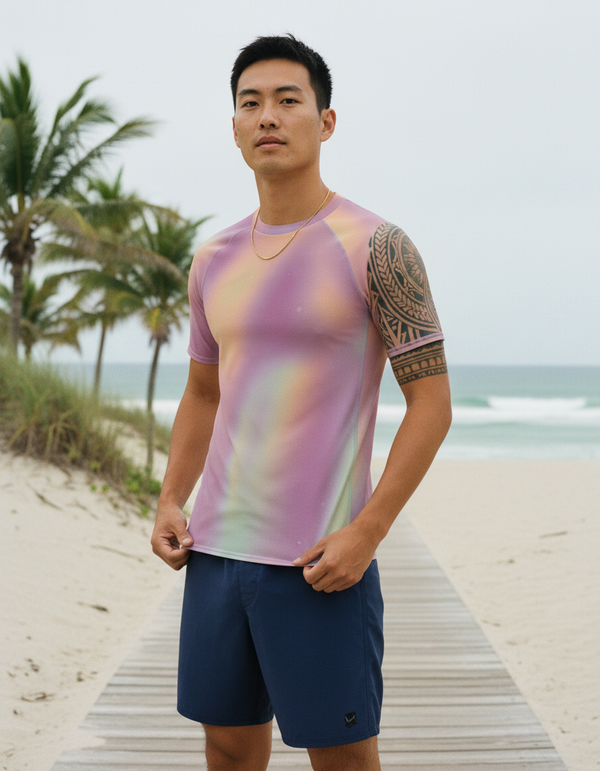 Men's Holographic Rash Guard