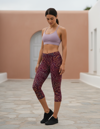 Amaranth Mirage Capri Leggings capri leggings