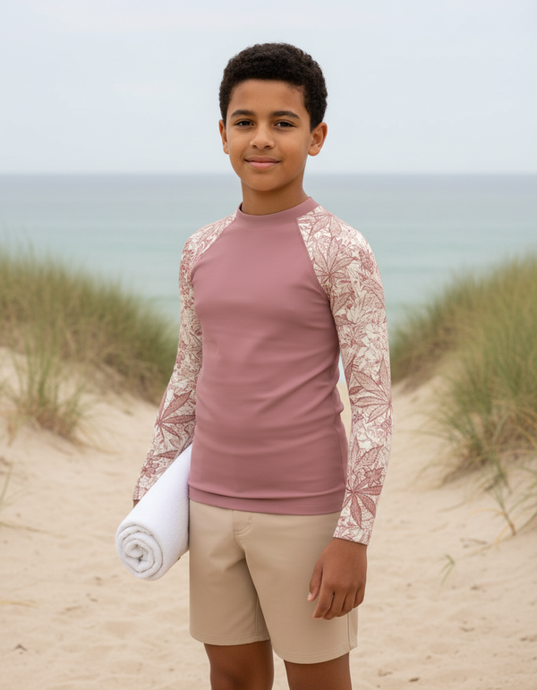 Youth Japanese Asanoha Rash Guard