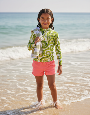 Lime Spectrum Kids Rash Guard Kids Rash Guard — Dripper