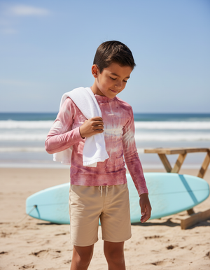 Millennial Pink Aqua Kids Rash Guard Kids Rash Guard — Dripper