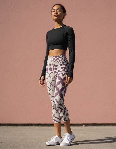 Rhodonite Vivid Capri Yoga Leggings capri yoga leggings