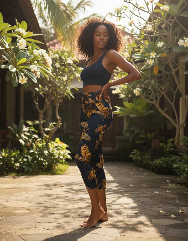 Honeycomb Capri Yoga Leggings bikini — Dripper