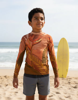 Muskmelon Tropique Kids Rash Guard bikini — Dripper