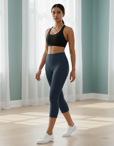 Hale Navy Capri Yoga Leggings capri yoga leggings