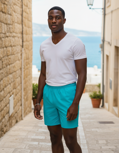 Turquoise Men's Swim Trunks swim trunks