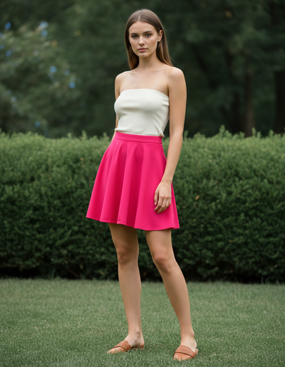 Hot Pink Skater Skirt skater skirt