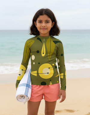 Kids Runway Chartreuse kids rashguards